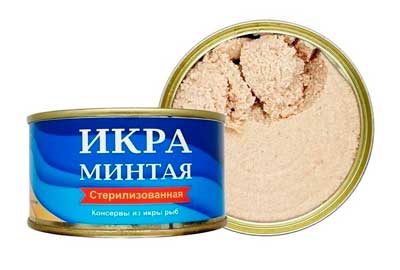 Икра минтая, калорийность