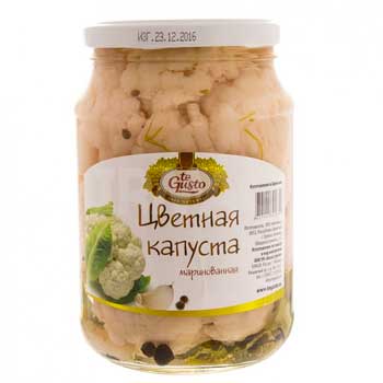 Цветная капуста маринованная, калорийность