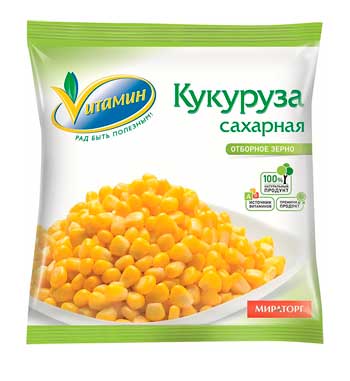 Кукуруза замороженная, калорийность