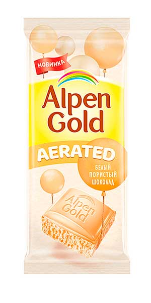 Шоколад белый Альпен Гольд (Alpen Gold), калорийность