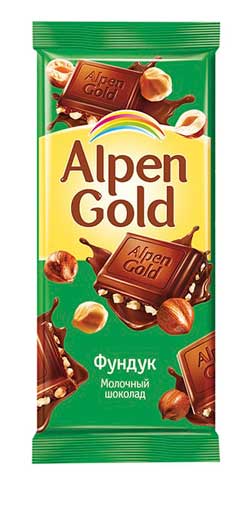 Шоколад Альпен Гольд (Alpen Gold) с фундуком, калорийность