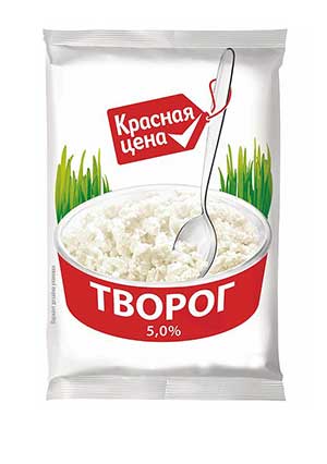 Творог Красная Цена, калорийность