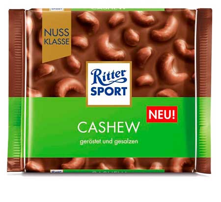 Шоколад Риттер Спорт (Ritter Sport) с орехами, калорийность