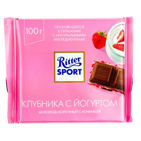 Шоколад Риттер Спорт (Ritter Sport) с клубникой, калорийность